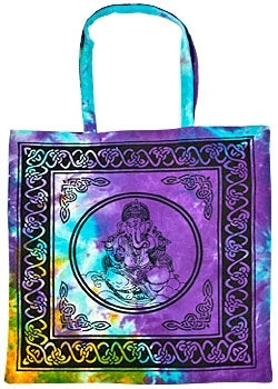 Lord Ganesh Tie Dye Tote Bag