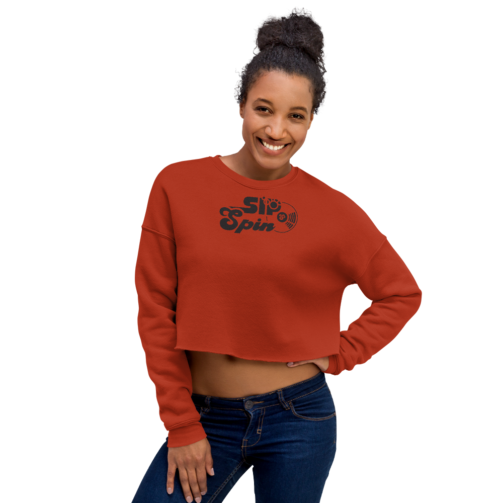 Sip & Spin Crop Sweatshirt