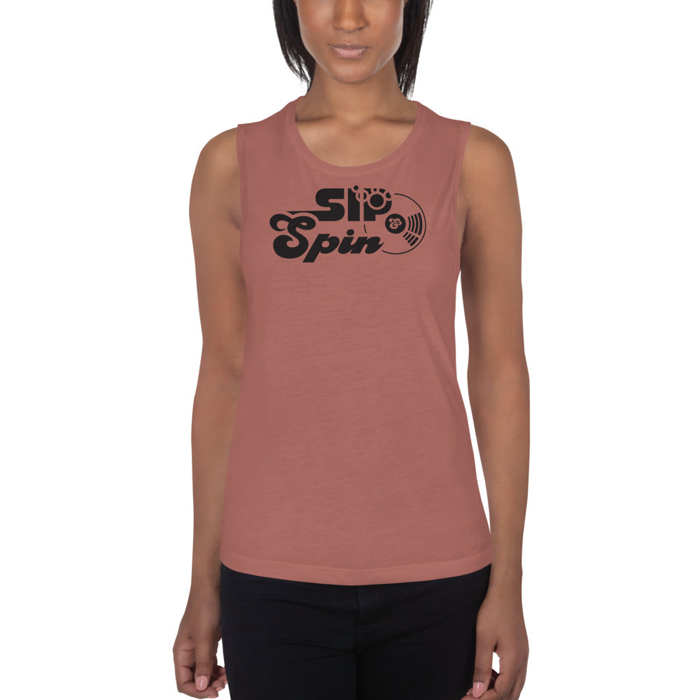 Sip & Spin Ladies’ Muscle Tank