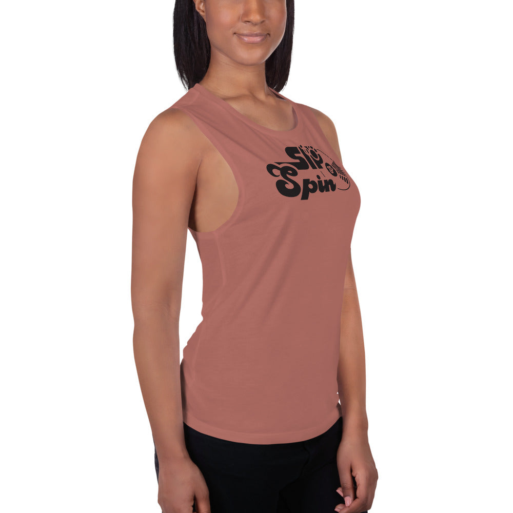 Sip & Spin Ladies’ Muscle Tank