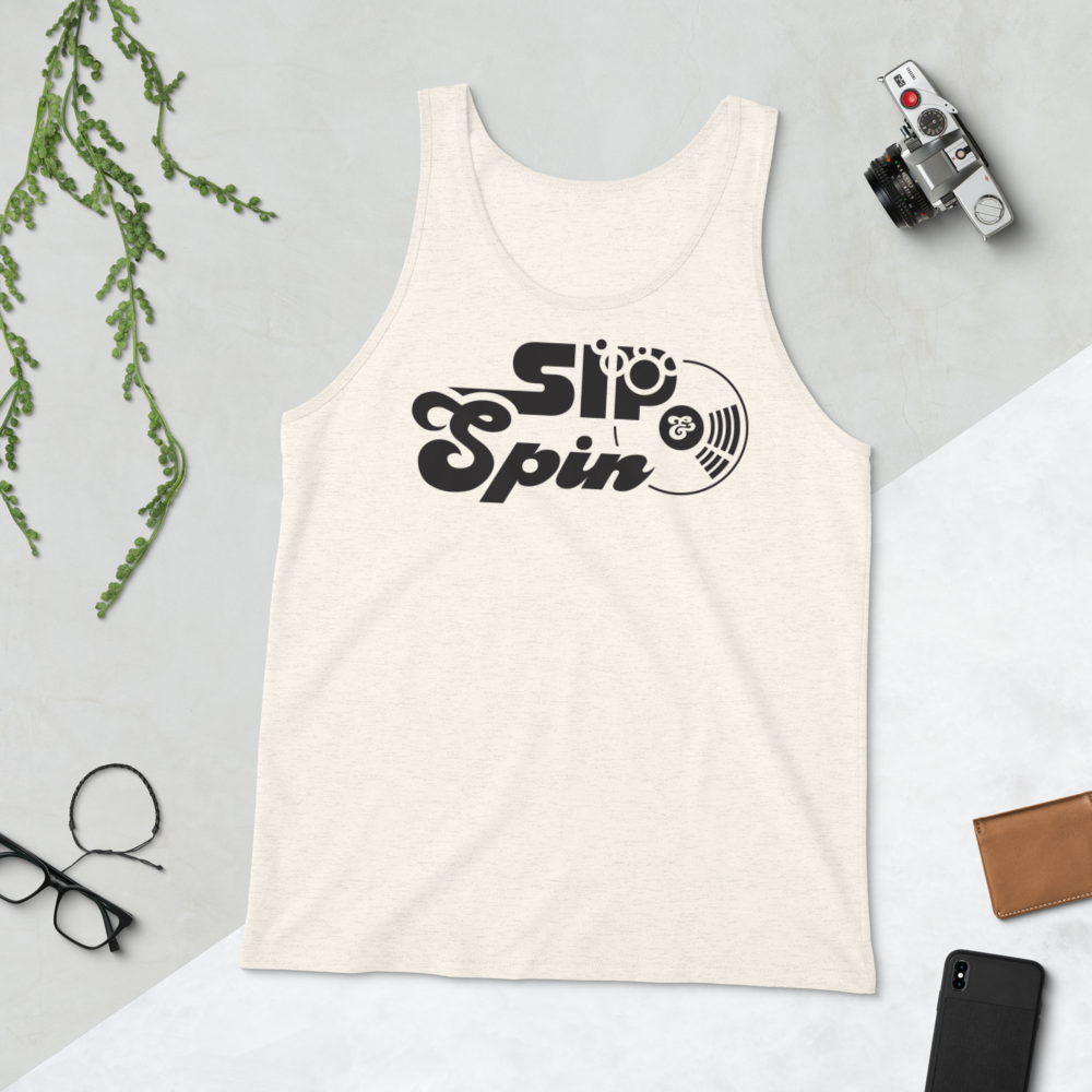 Sip & Spin Unisex Tank Top