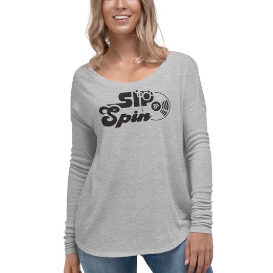 Sip & Spin Ladies' Long Sleeve Tee