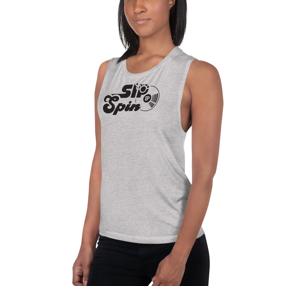 Sip & Spin Ladies’ Muscle Tank