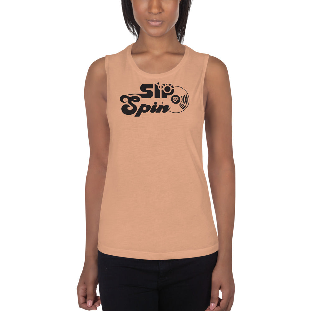 Sip & Spin Ladies’ Muscle Tank