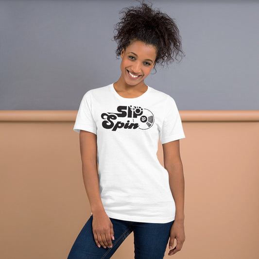 Sip & Spin Short-Sleeve Unisex T-Shirt