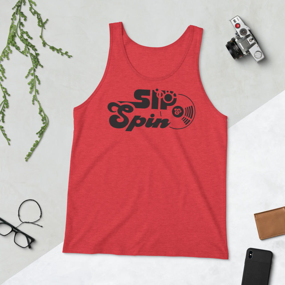 Sip & Spin Unisex Tank Top