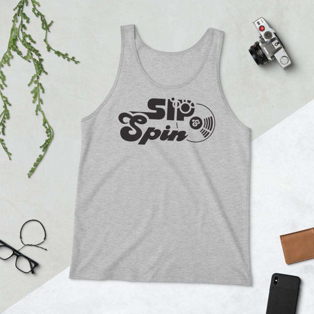 Sip & Spin Unisex Tank Top