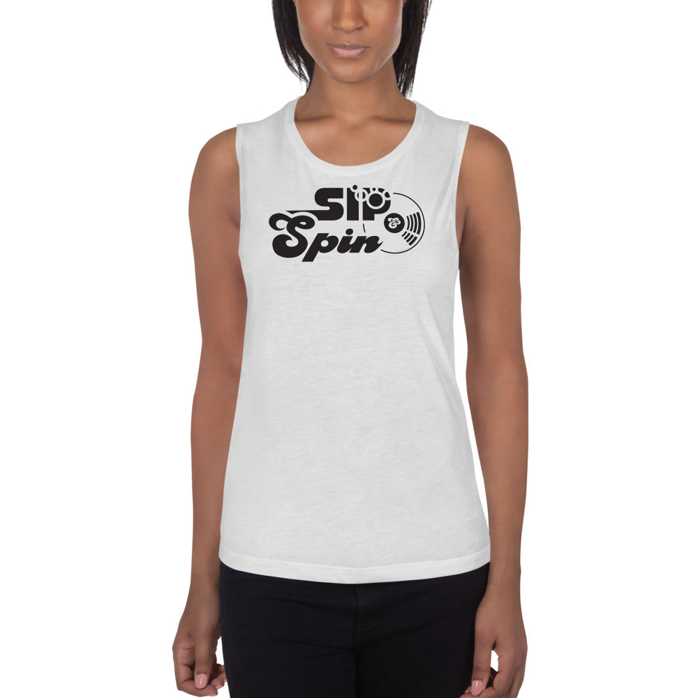 Sip & Spin Ladies’ Muscle Tank