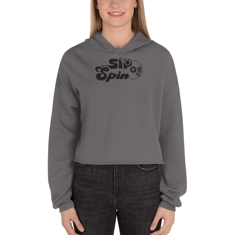 Sip & Spin Crop Hoodie