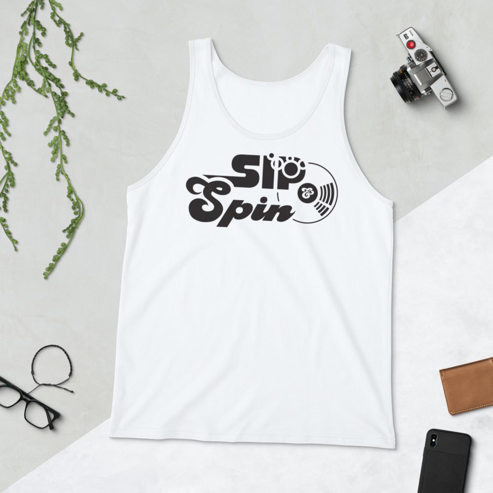 Sip & Spin Unisex Tank Top