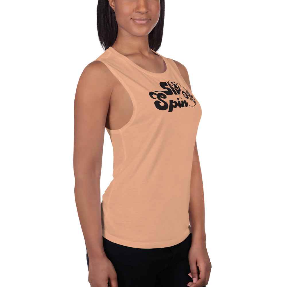 Sip & Spin Ladies’ Muscle Tank